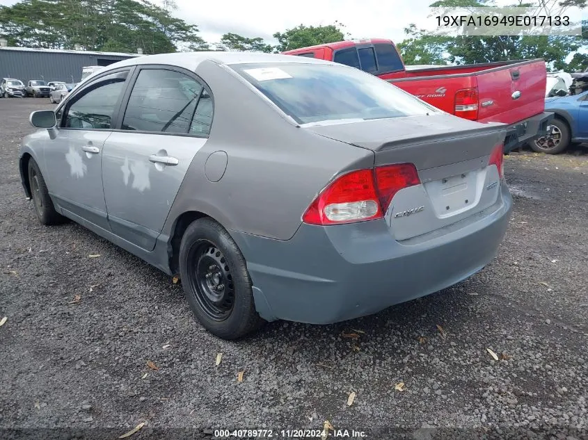 2009 Honda Civic Ex-L VIN: 19XFA16949E017133 Lot: 40789772