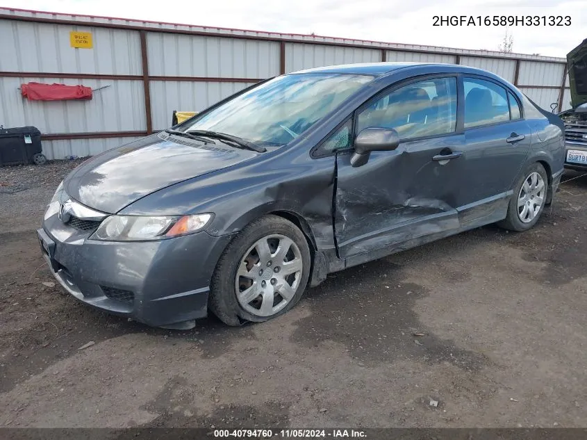 2009 Honda Civic Lx VIN: 2HGFA16589H331323 Lot: 40794760