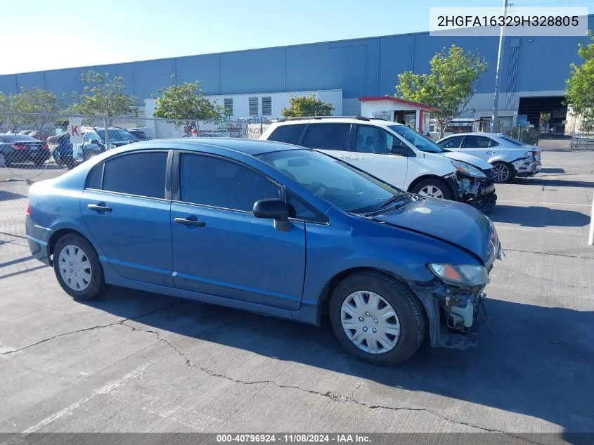 2009 Honda Civic Vp VIN: 2HGFA16329H328805 Lot: 40796924