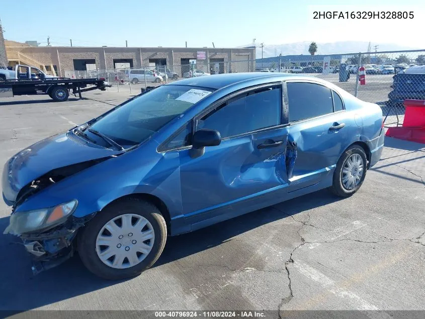 2009 Honda Civic Vp VIN: 2HGFA16329H328805 Lot: 40796924