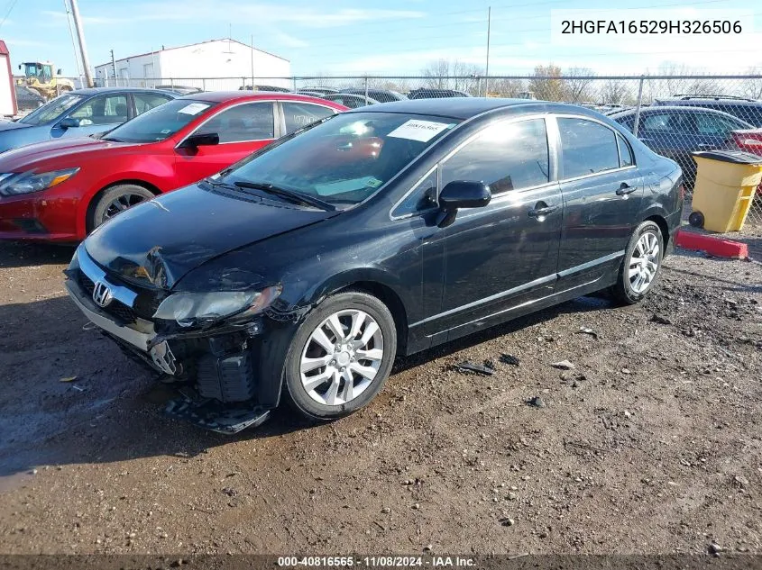 2009 Honda Civic Lx VIN: 2HGFA16529H326506 Lot: 40816565