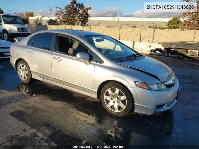 2009 Honda Civic Lx VIN: 2HGFA16529H343628 Lot: 40833852