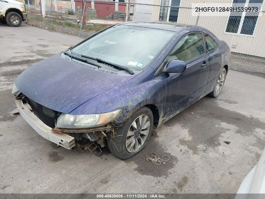 2009 Honda Civic Ex VIN: 2HGFG12849H539973 Lot: 40838005