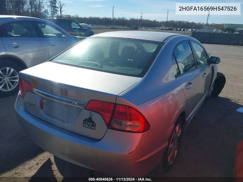 2HGFA16569H547526 2009 Honda Civic Lx