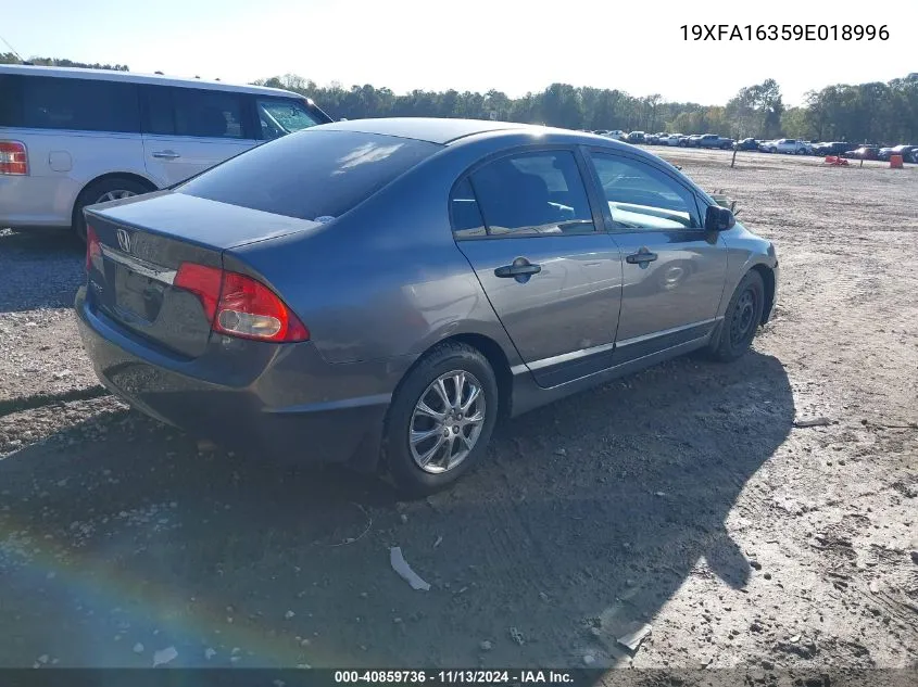 19XFA16359E018996 2009 Honda Civic Vp