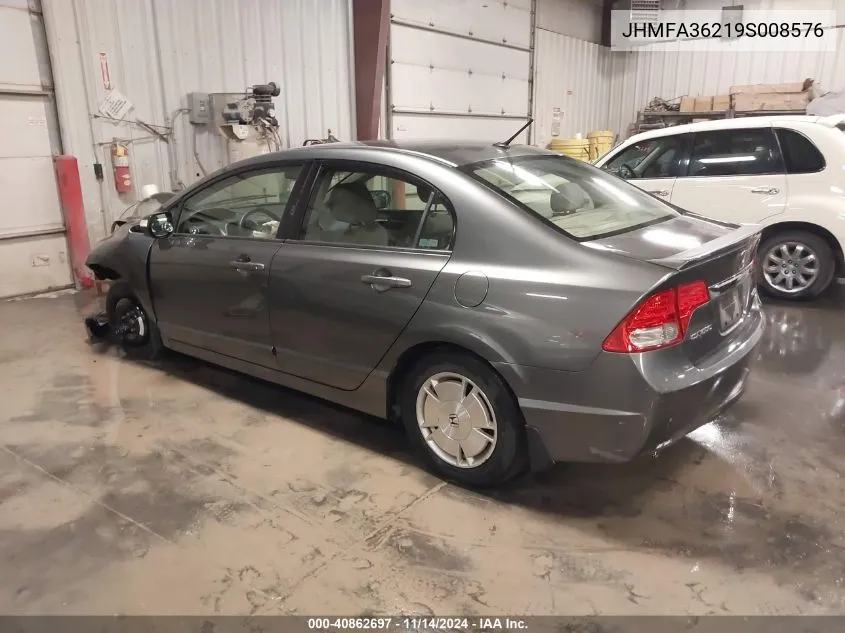 2009 Honda Civic Hybrid VIN: JHMFA36219S008576 Lot: 40862697