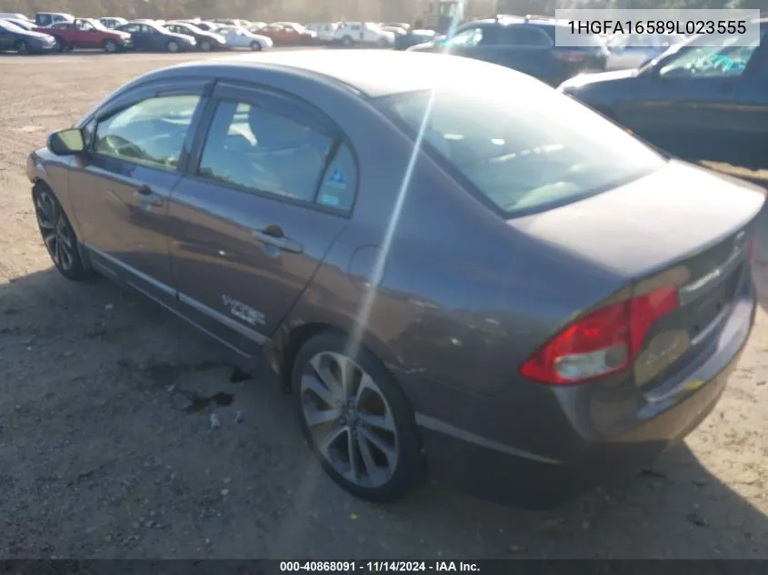 2009 Honda Civic Lx VIN: 1HGFA16589L023555 Lot: 40868091