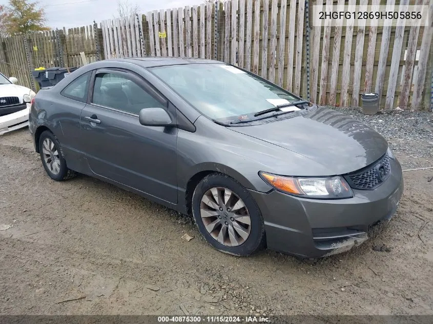 2009 Honda Civic Ex VIN: 2HGFG12869H505856 Lot: 40875300