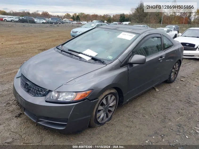 2009 Honda Civic Ex VIN: 2HGFG12869H505856 Lot: 40875300