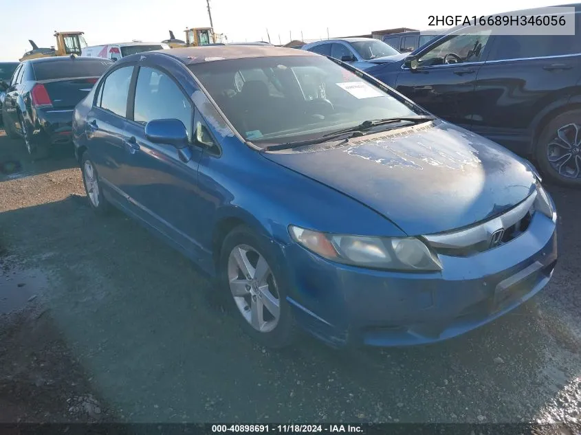 2009 Honda Civic Lx-S VIN: 2HGFA16689H346056 Lot: 40898691