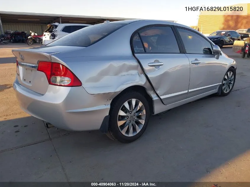 2009 Honda Civic Ex VIN: 1HGFA16829L015820 Lot: 40904063