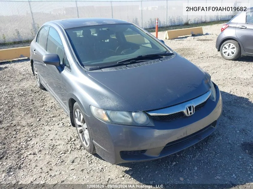 2010 Honda Civic Sdn VIN: 2HGFA1F09AH019682 Lot: 12083825