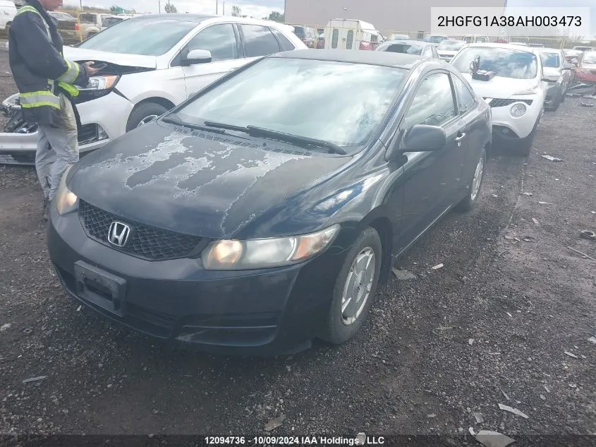 2010 Honda Civic Cpe VIN: 2HGFG1A38AH003473 Lot: 12094736