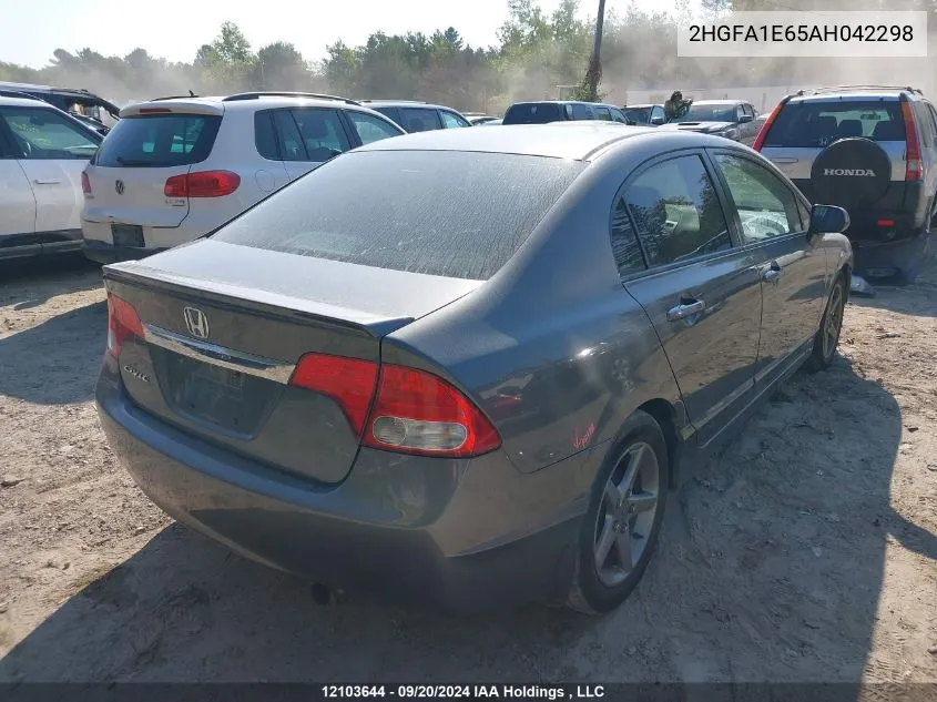 2010 Honda Civic Sdn VIN: 2HGFA1E65AH042298 Lot: 12103644