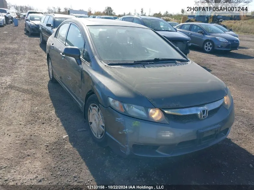 2010 Honda Civic Sdn VIN: 2HGFA1F05AH001244 Lot: 12133158