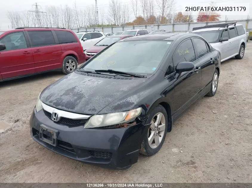 2010 Honda Civic Sdn VIN: 2HGFA1F6XAH031179 Lot: 12136266