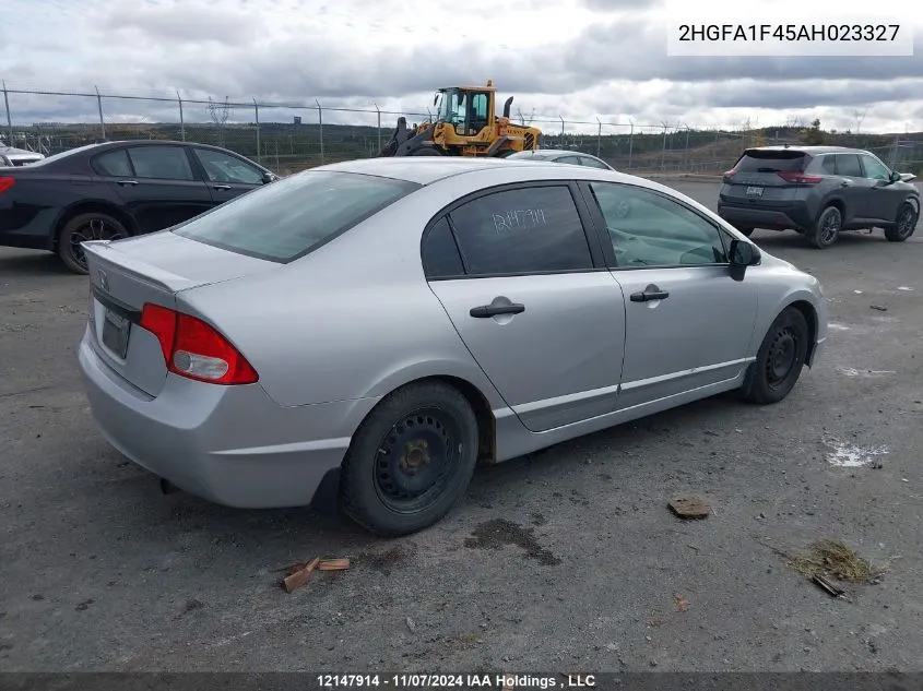 2010 Honda Civic Sdn VIN: 2HGFA1F45AH023327 Lot: 12147914