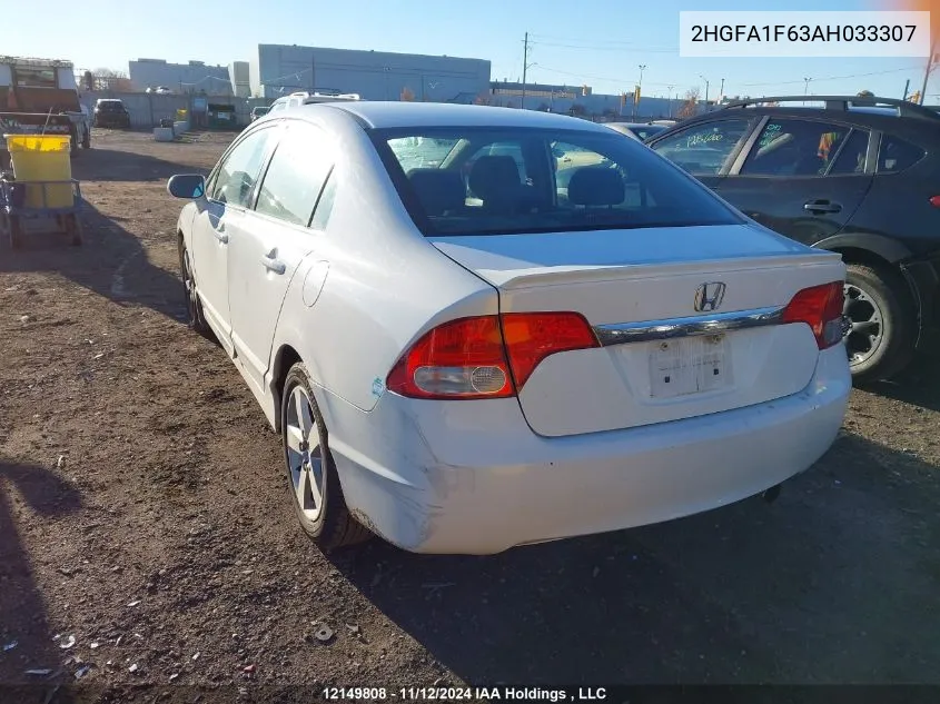 2010 Honda Civic Sdn VIN: 2HGFA1F63AH033307 Lot: 12149808