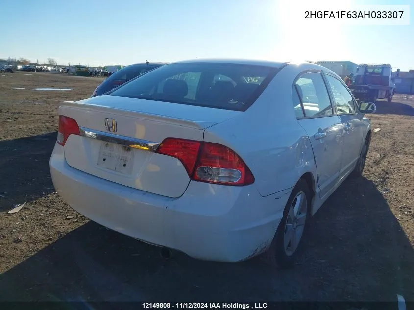 2010 Honda Civic Sdn VIN: 2HGFA1F63AH033307 Lot: 12149808