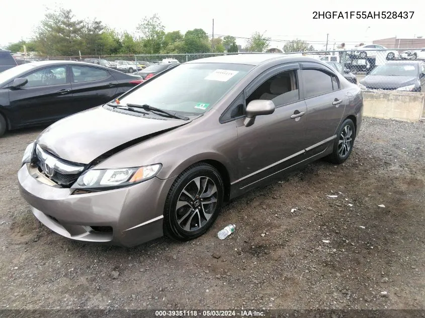 2010 Honda Civic Lx VIN: 2HGFA1F55AH528437 Lot: 39351118