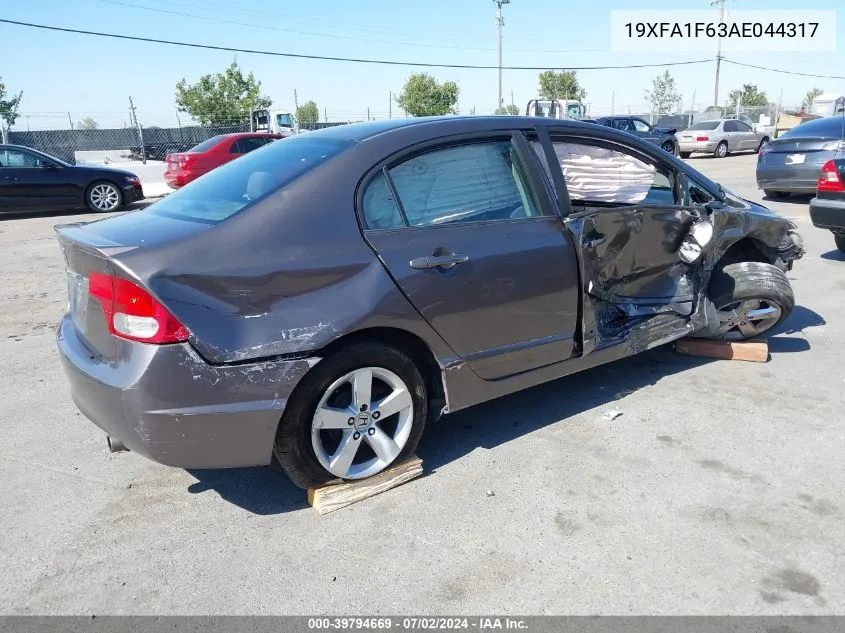 2010 Honda Civic Lx-S VIN: 19XFA1F63AE044317 Lot: 39794669