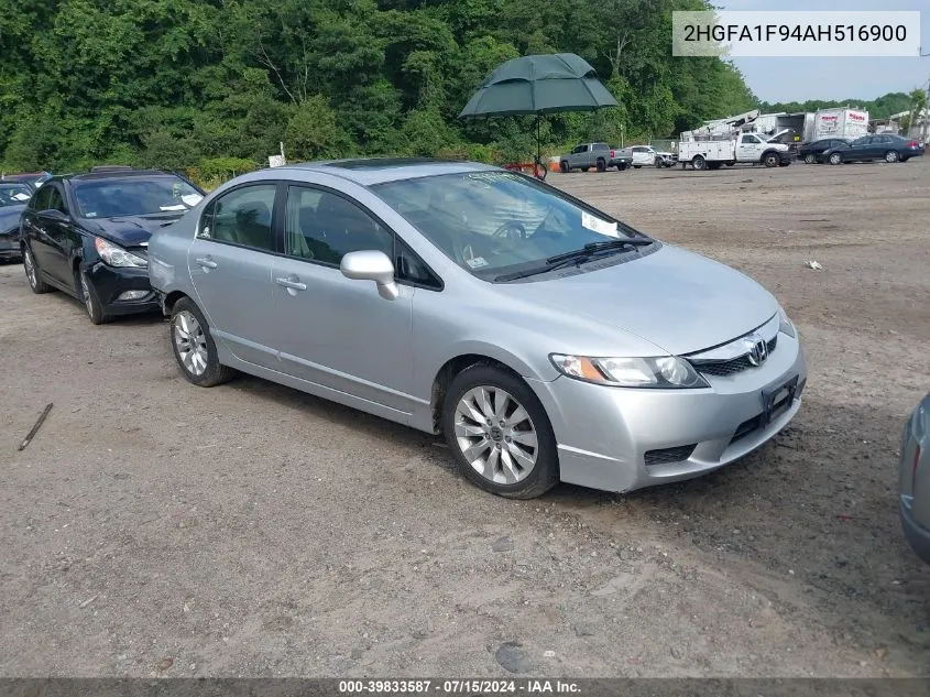 2HGFA1F94AH516900 2010 Honda Civic Ex-L