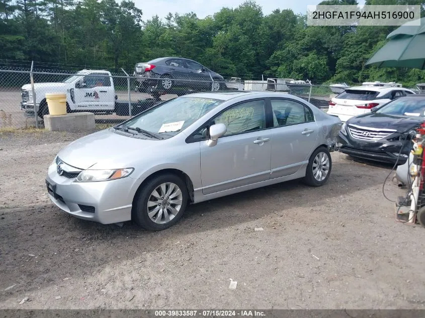 2HGFA1F94AH516900 2010 Honda Civic Ex-L