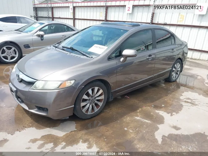 19XFA1F85AE024121 2010 Honda Civic Ex