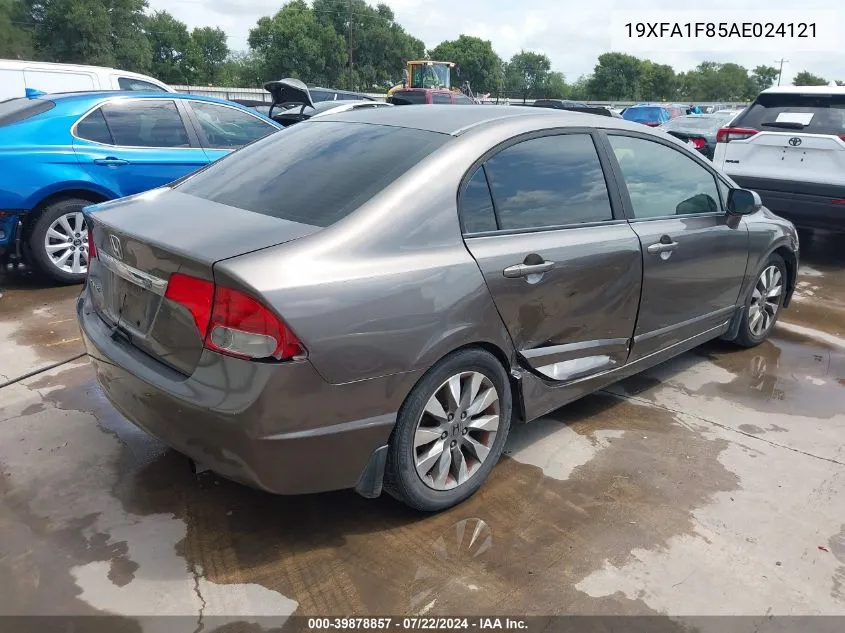 19XFA1F85AE024121 2010 Honda Civic Ex