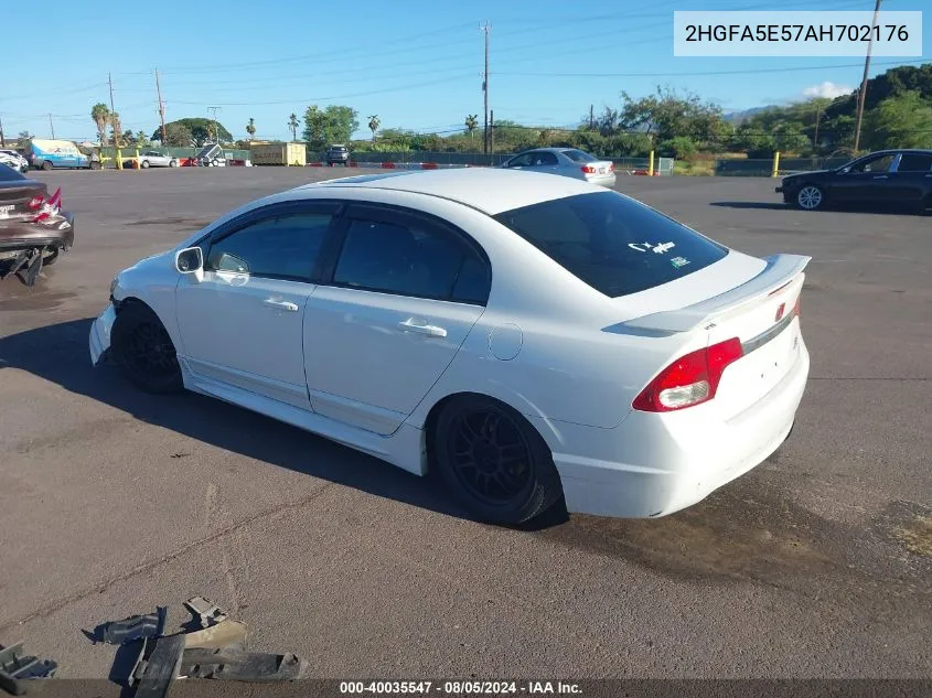 2HGFA5E57AH702176 2010 Honda Civic Si