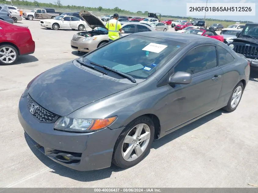 2010 Honda Civic Lx VIN: 2HGFG1B65AH512526 Lot: 40036437