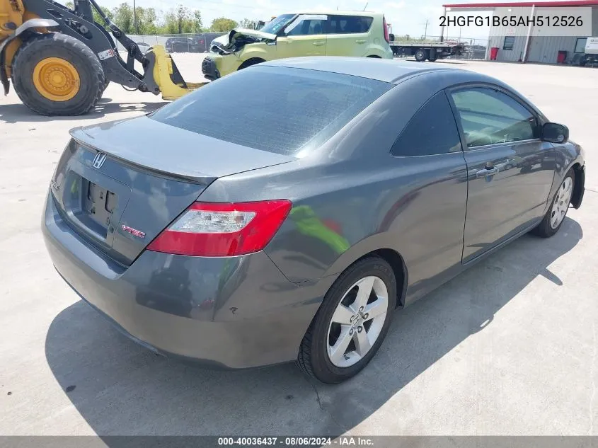 2010 Honda Civic Lx VIN: 2HGFG1B65AH512526 Lot: 40036437