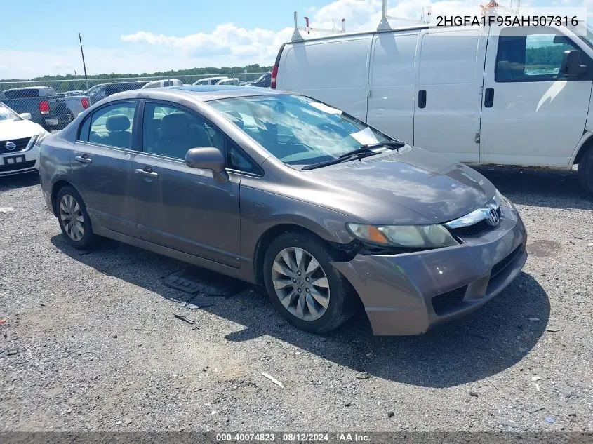 2HGFA1F95AH507316 2010 Honda Civic Ex-L