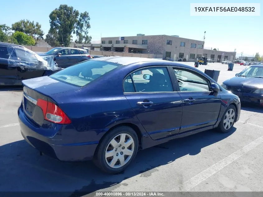 2010 Honda Civic Lx VIN: 19XFA1F56AE048532 Lot: 40080896