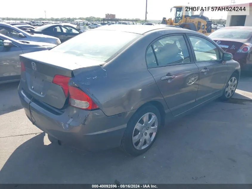 2010 Honda Civic Lx VIN: 2HGFA1F57AH524244 Lot: 40092596