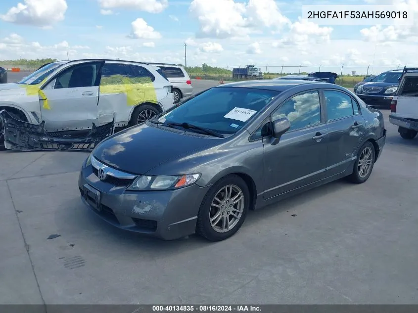 2010 Honda Civic Lx VIN: 2HGFA1F53AH569018 Lot: 40134835