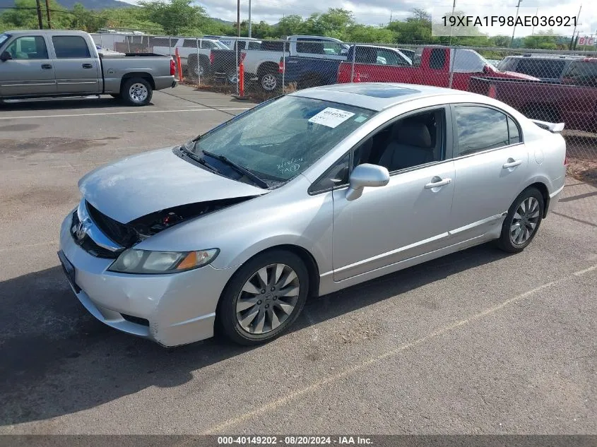 2010 Honda Civic Ex-L VIN: 19XFA1F98AE036921 Lot: 40149202