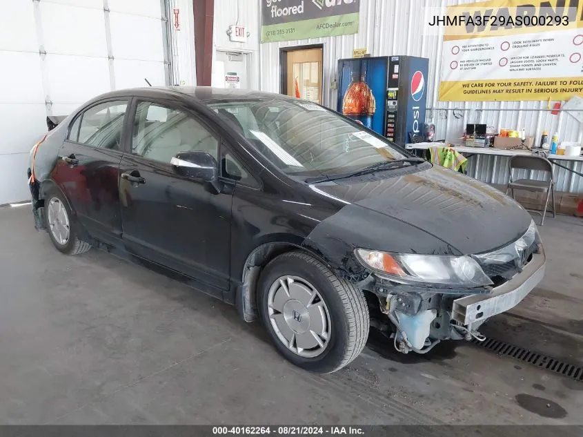 2010 Honda Civic Hybrid VIN: JHMFA3F29AS000293 Lot: 40162264