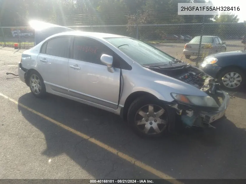 2010 Honda Civic Lx VIN: 2HGFA1F55AH328416 Lot: 40168101