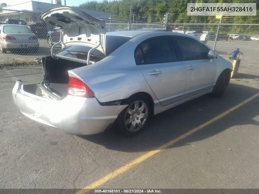 2010 Honda Civic Lx VIN: 2HGFA1F55AH328416 Lot: 40168101