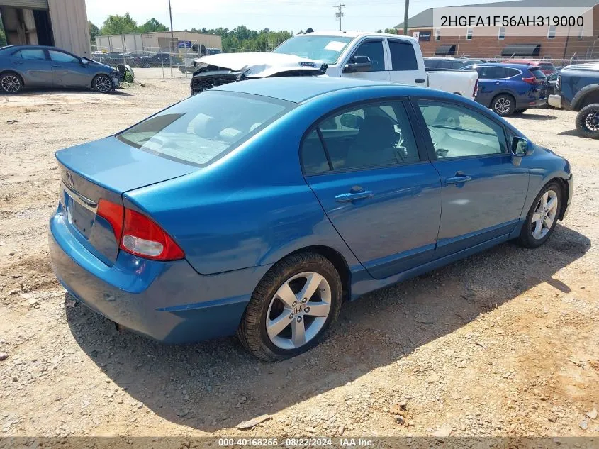 2010 Honda Civic Lx VIN: 2HGFA1F56AH319000 Lot: 40168255