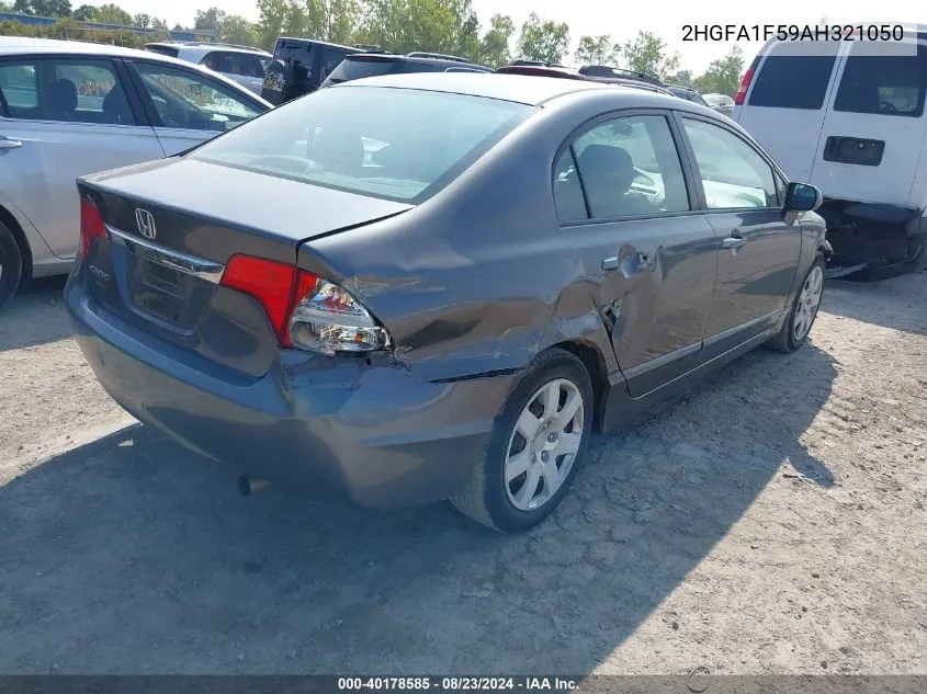 2HGFA1F59AH321050 2010 Honda Civic Lx