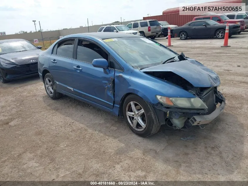 2010 Honda Civic Lx VIN: 2HGFA1F57AH500655 Lot: 40181660