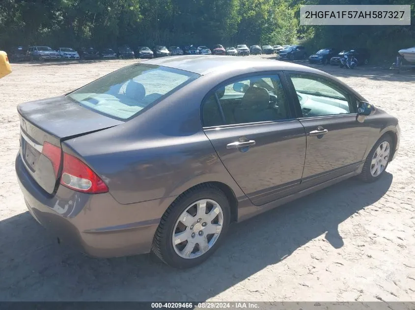 2010 Honda Civic Lx VIN: 2HGFA1F57AH587327 Lot: 40209466