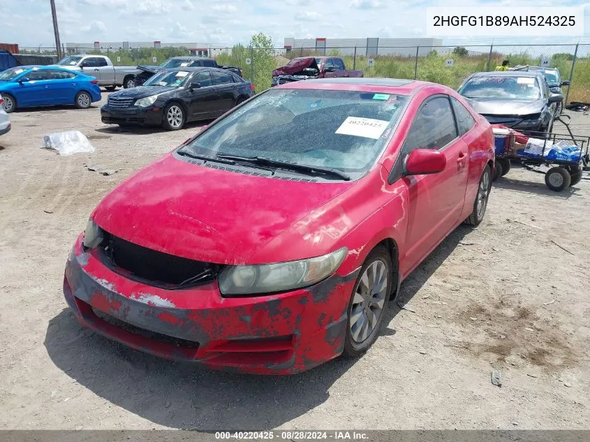 2010 Honda Civic Ex VIN: 2HGFG1B89AH524325 Lot: 40220425