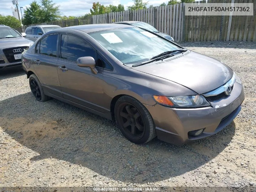 2010 Honda Civic Lx VIN: 2HGFA1F50AH517362 Lot: 40239231