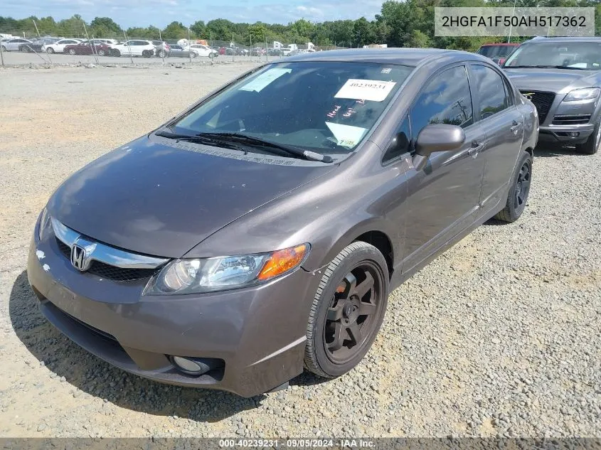 2HGFA1F50AH517362 2010 Honda Civic Lx