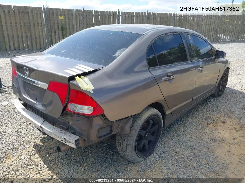 2HGFA1F50AH517362 2010 Honda Civic Lx