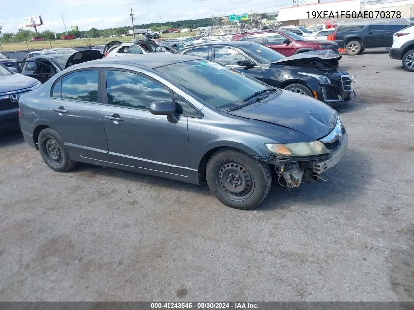 19XFA1F50AE070378 2010 Honda Civic Lx