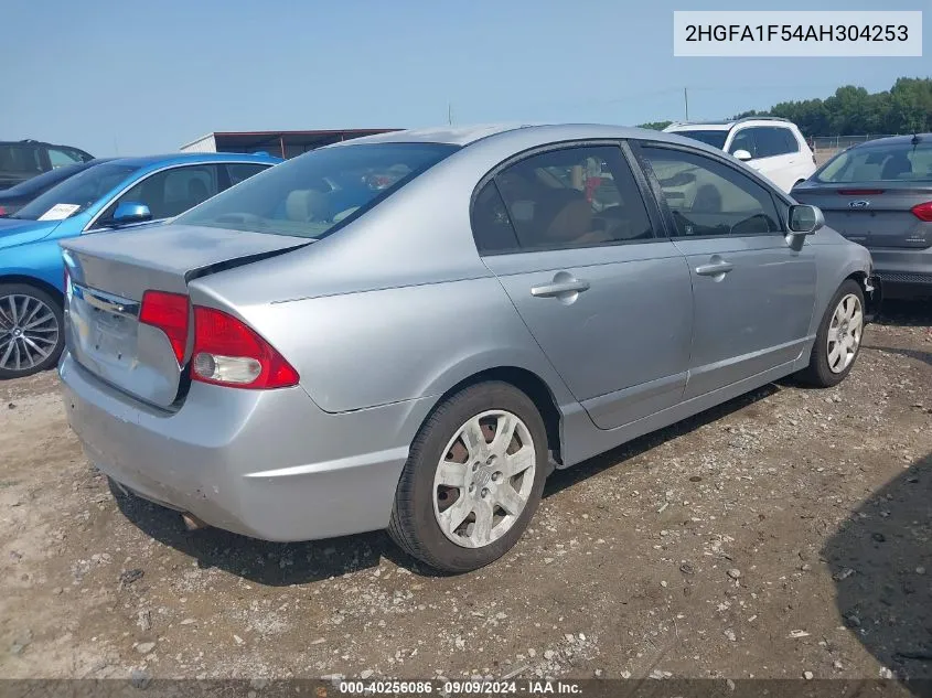 2HGFA1F54AH304253 2010 Honda Civic Lx